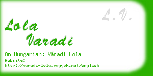 lola varadi business card